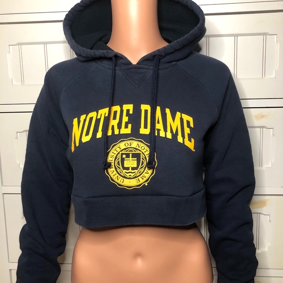 notre dame cropped sweatshirt